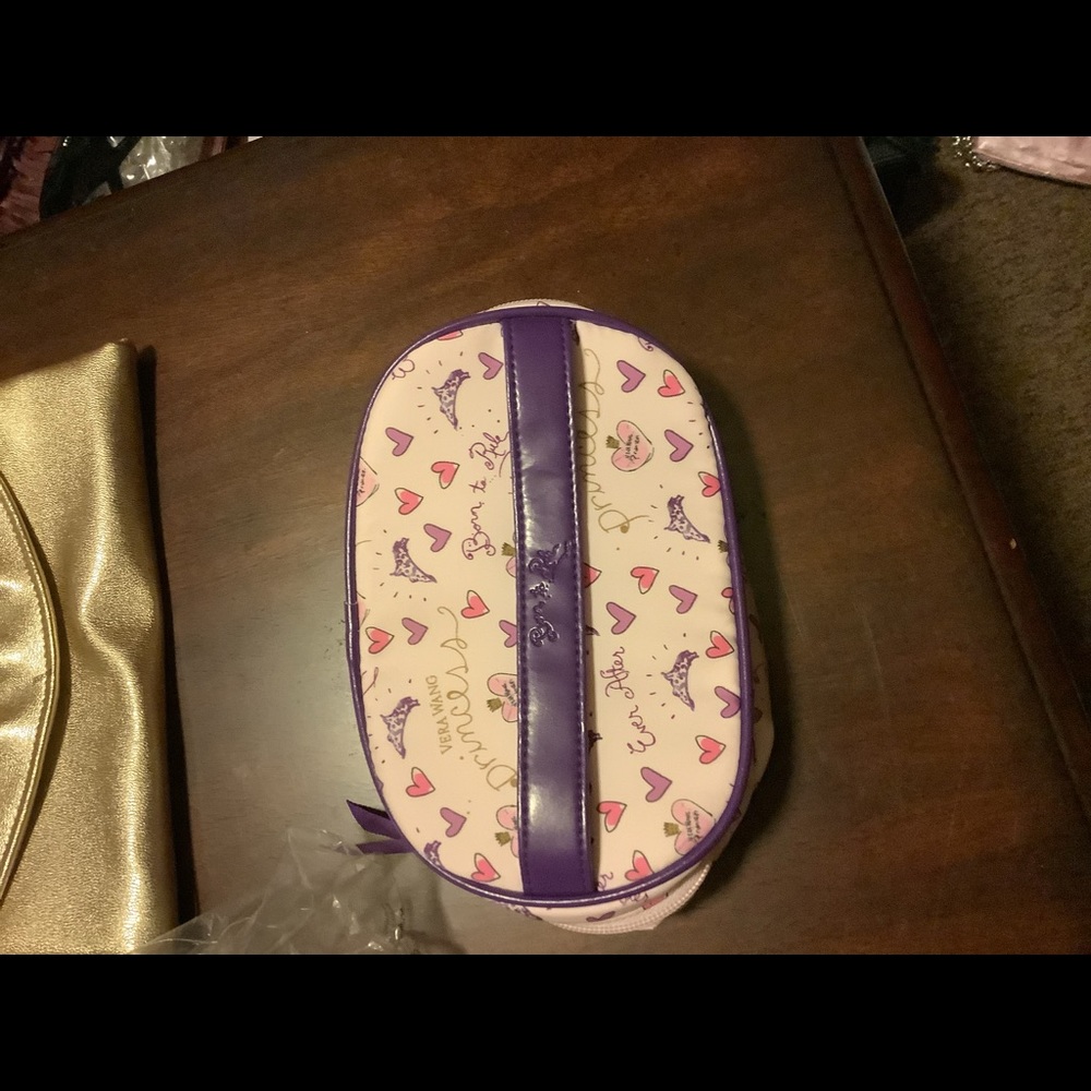 Vera wang princess perfume makeup bag, train case